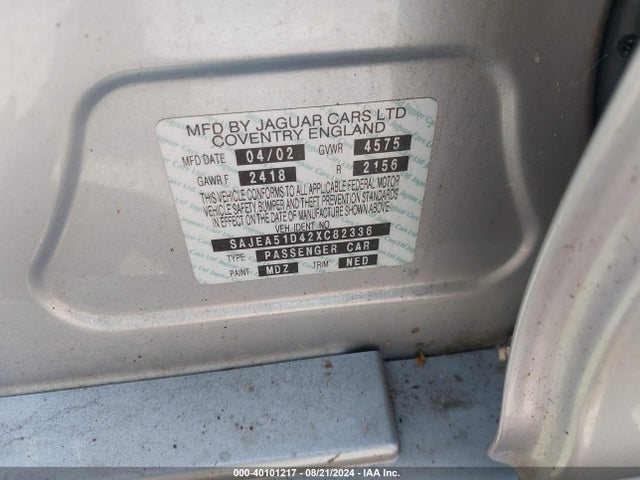 2002 JAGUAR X-TYPE SAJEA51D42XC82336 Photo 8