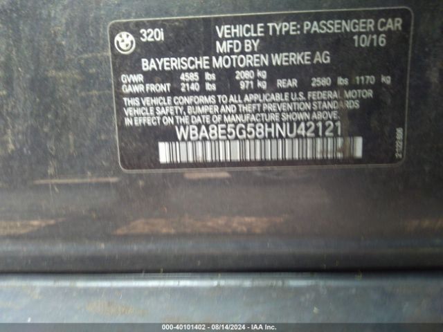 WBA8E5G58HNU42121 BMW 320i Xdrive