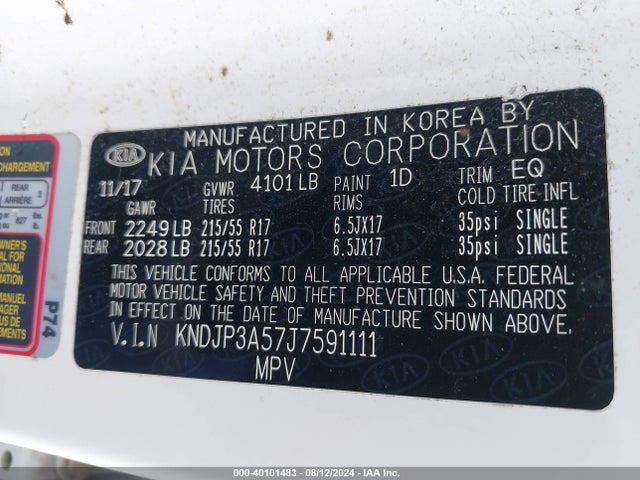 KIA SOUL + 2018 KNDJP3A57J7591111 Image 9