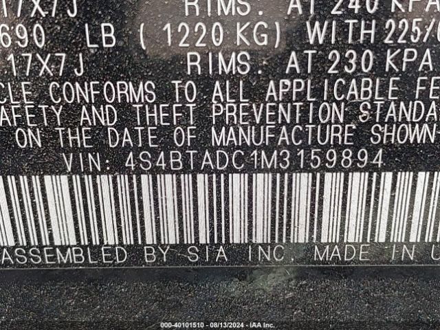 4S4BTADC1M3159894 Subaru Outback Premium