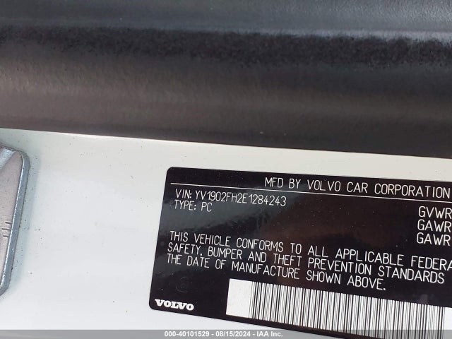 Volvo S60 T6 Platinum 2014 YV1902FH2E1284243 Image 9