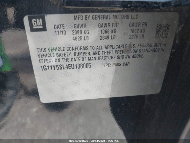 Chevrolet Impala 1ls 2014 1G11Y5SL4EU138005 Image 9