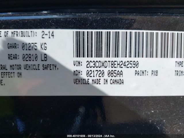 2C3CDXDT8EH242590 Dodge Charger R/t Plus