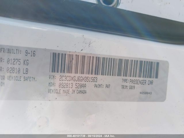 2C3CDXGJ6GH351563 Dodge Charger R/t Scat Pack