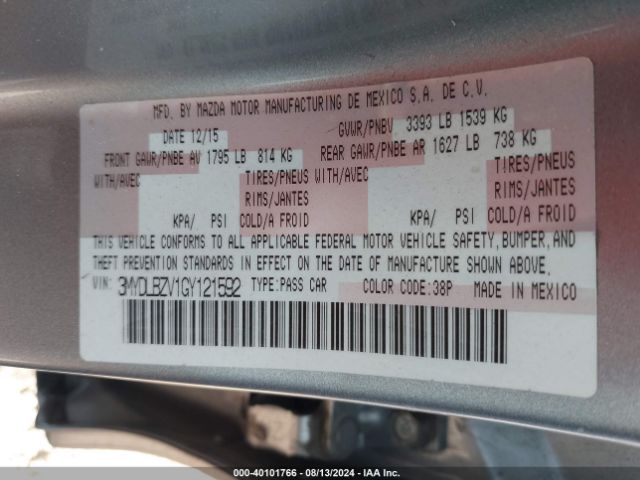 3MYDLBZV1GY121592 Scion IA