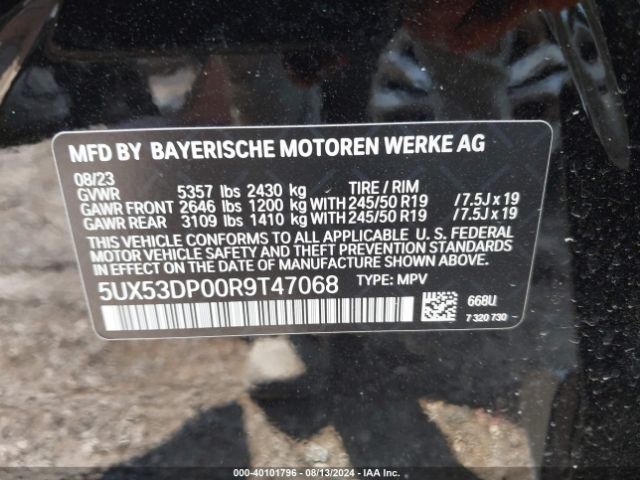 5UX53DP00R9T47068 BMW X3 Xdrive30i