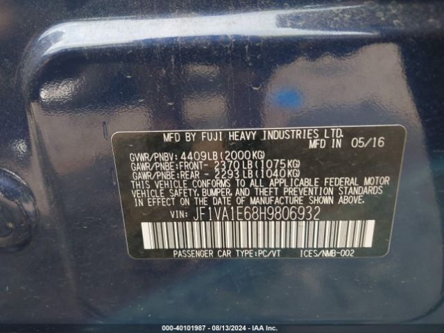 JF1VA1E68H9806932 Subaru Wrx Premium