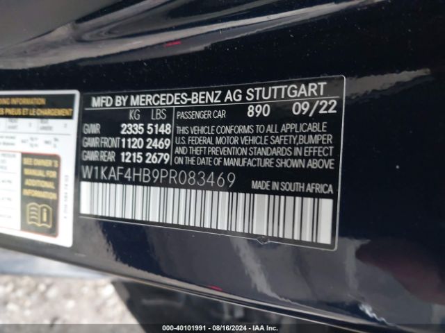 W1KAF4HB9PR083469 Mercedes-Benz C 300 4matic