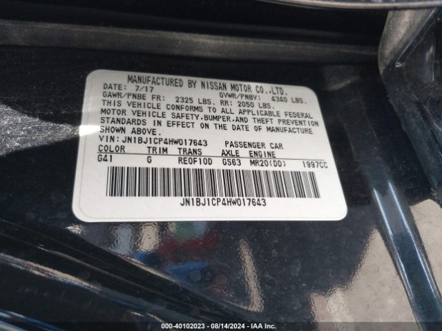 JN1BJ1CP4HW017643 Nissan Rogue Sport S