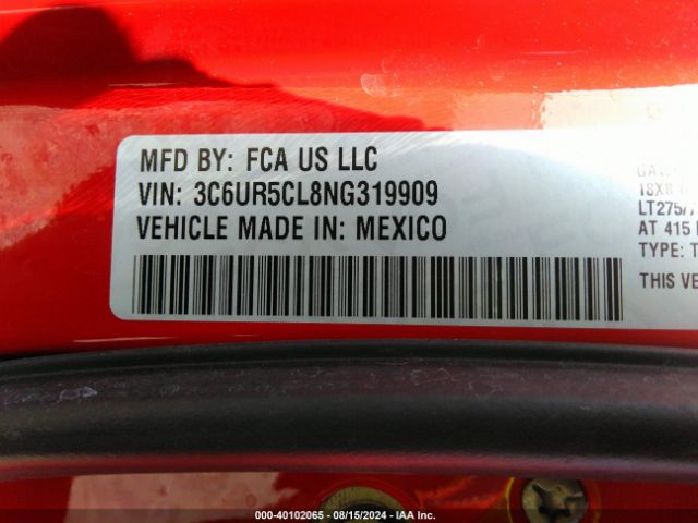 3C6UR5CL8NG319909 RAM 2500 Tradesman  4x4 6'4 Box