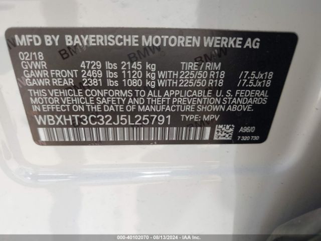 WBXHT3C32J5L25791 BMW X1 Xdrive28i