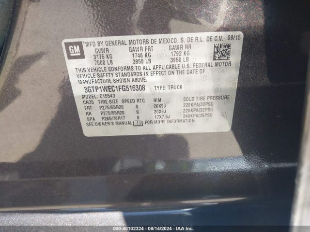 3GTP1WEC1FG516308 GMC Sierra 1500 Denali