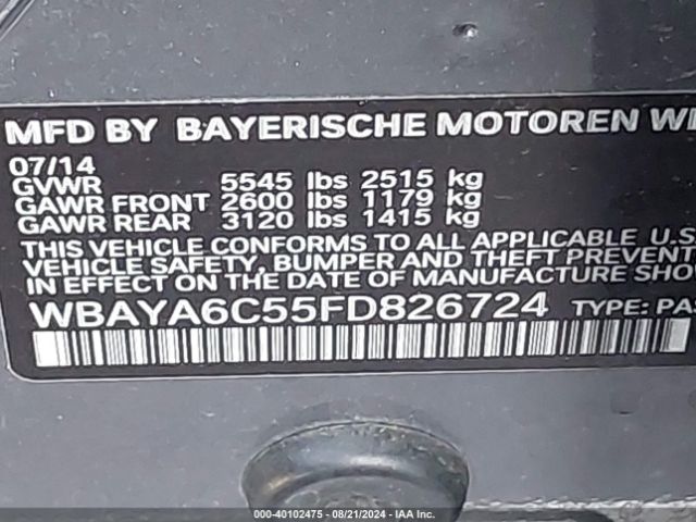 WBAYA6C55FD826724 BMW 740I