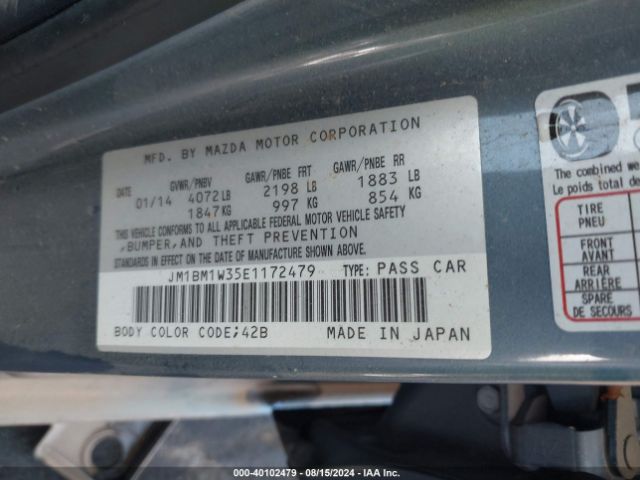 JM1BM1W35E1172479 Mazda Mazda3 S Grand Touring