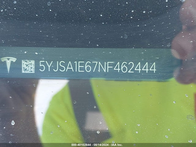 2022 TESLA MODEL S 5YJSA1E67NF462444 Photo 8