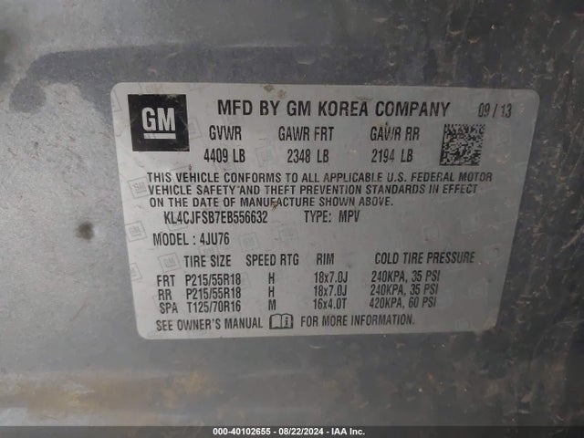 Buick Encore Convenience 2014 KL4CJFSB7EB556632 Image 9