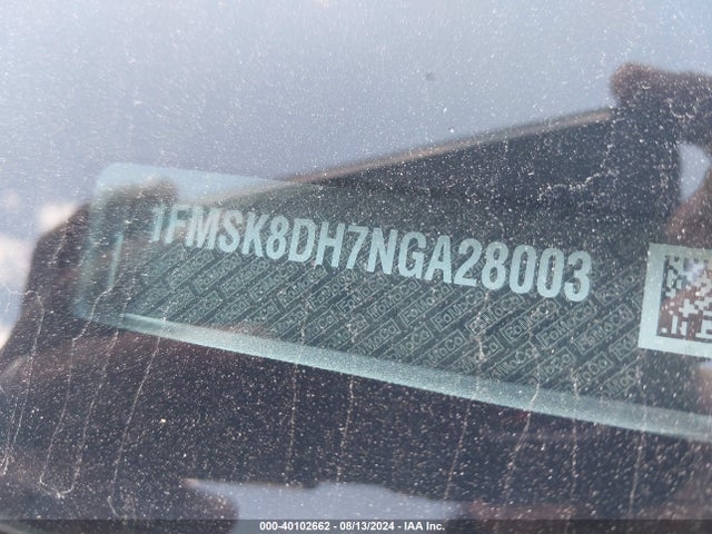 Ford EXPLORER XLT 2022 1FMSK8DH7NGA28003 Image 9