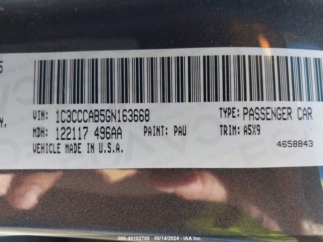 Chrysler 200 Limited 2016 1C3CCCAB5GN163668 Image 9