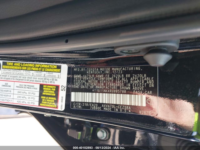 4T1G11AK4RU885788 Toyota CAMRY SE