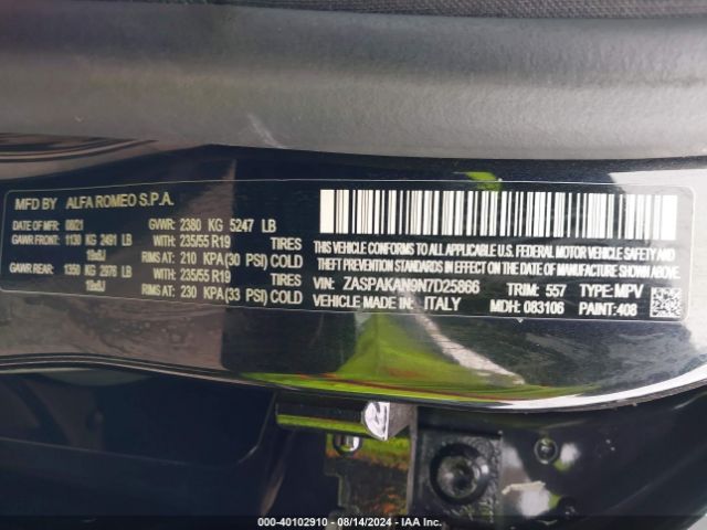ZASPAKAN9N7D25866 Alfa Romeo Stelvio Sprint Awd