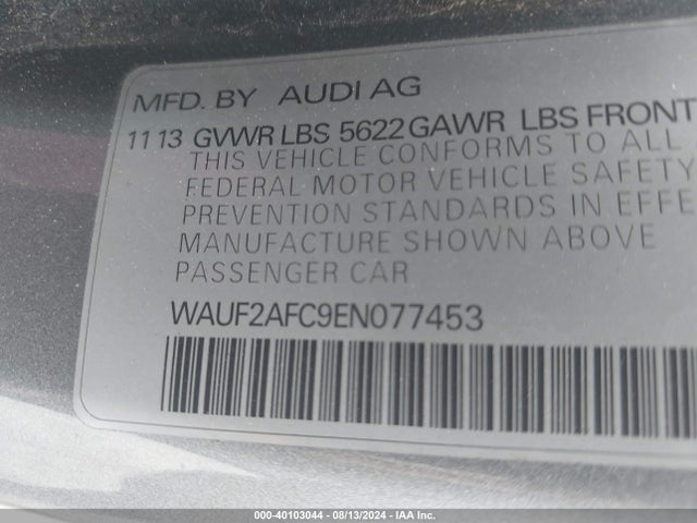 Audi S6 4.0t Prestige 2014 WAUF2AFC9EN077453 Image 9