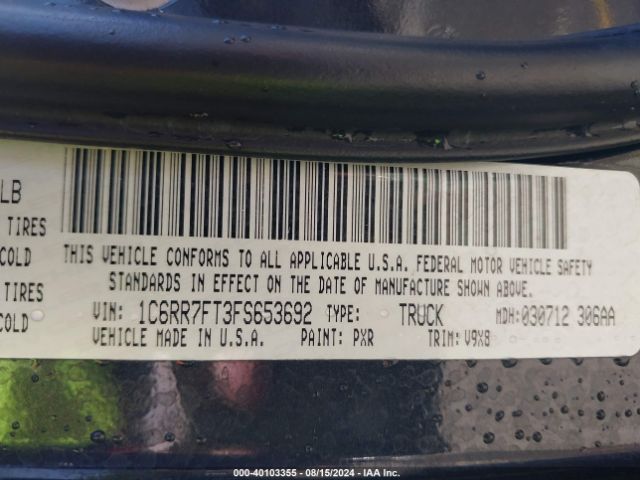 1C6RR7FT3FS653692 RAM 1500 Express