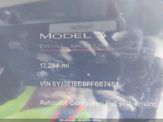 2023 TESLA MODEL 3 5YJ3E1EC8PF667451 Photo 6