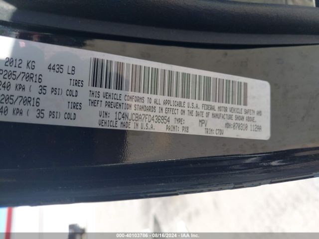 1C4NJCBA7FD436954 Jeep Compass Sport