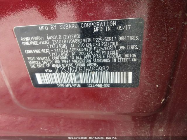 JF2SJAGC6JH469982 Subaru Forester 2.5i Premium