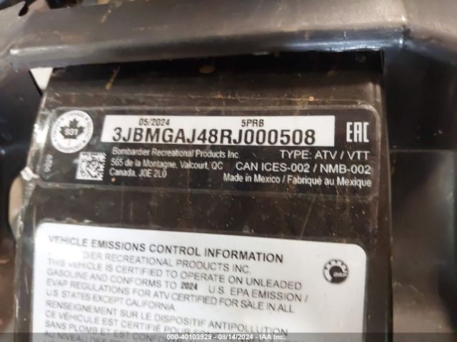 2024 CAN-AM RENEGADE 3JBMGAJ48RJ000508 Photo 9