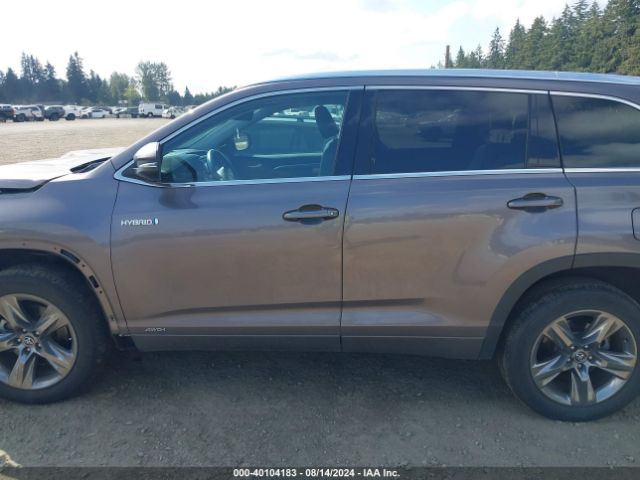 5TDDGRFH9KS058994 Toyota Highlander Hybrid Limited Platinum