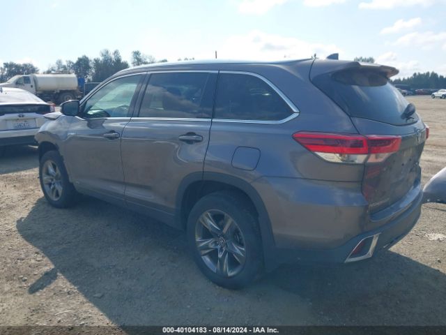 5TDDGRFH9KS058994 Toyota Highlander Hybrid Limited Platinum