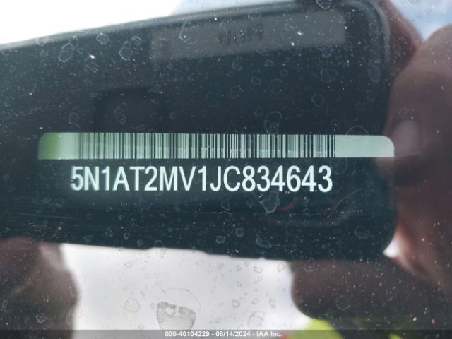 5N1AT2MV1JC834643 Nissan Rogue Sl
