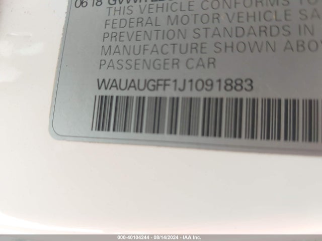 WAUAUGFF1J1091883 Audi A3