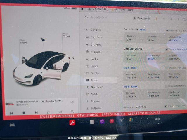 5YJ3E1EA9MF939581 Tesla Model 3 Standard Range Plus Rear-wheel Drive