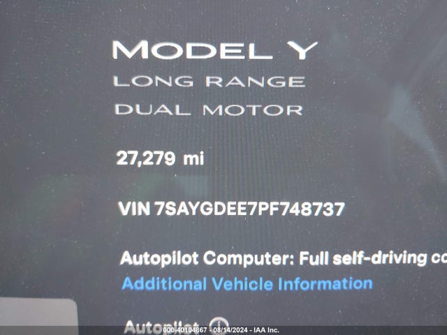2023 TESLA MODEL Y 7SAYGDEE7PF748737 Photo 6