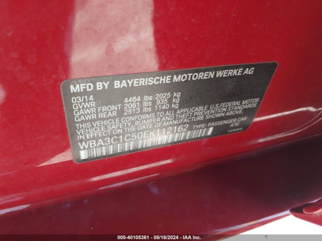 WBA3C1C50EK112162 BMW 328I