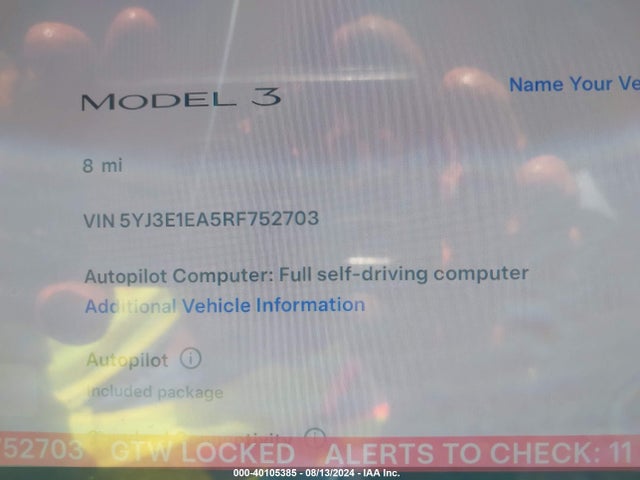 2024 TESLA MODEL 3 5YJ3E1EA5RF752703 Photo 6
