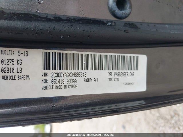 Продаж на аукціоні авто 2013 Dodge Challenger Sxt, vin: 2C3CDYAGXDH695346, номер лоту: 40105705