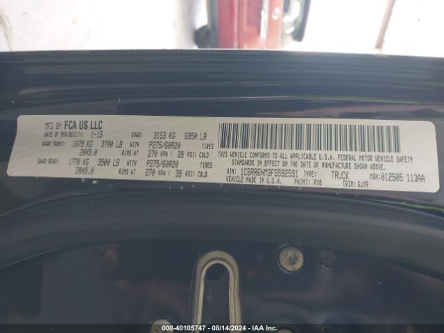 1C6RR6NM3FS592591 RAM 1500 Laramie