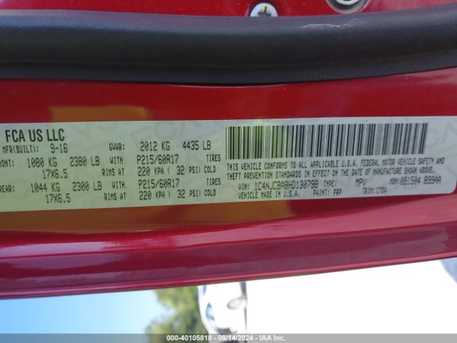 1C4NJCBA8HD130798 Jeep Compass Sport Fwd