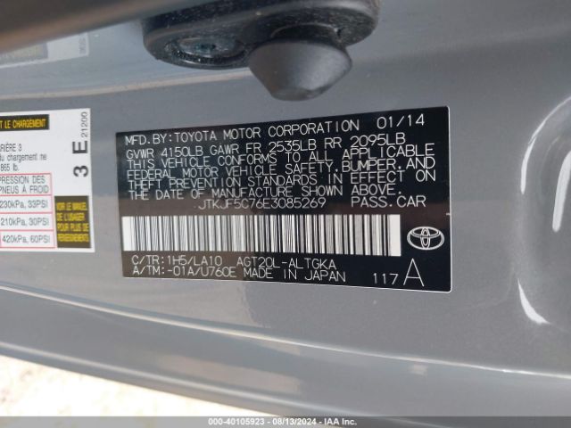 JTKJF5C76E3085269 Scion Tc Monogram