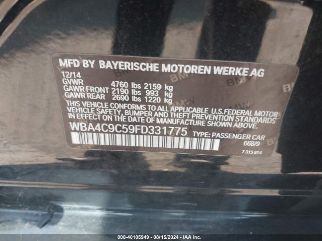WBA4C9C59FD331775 BMW 428 Gran Coupe Xdrive