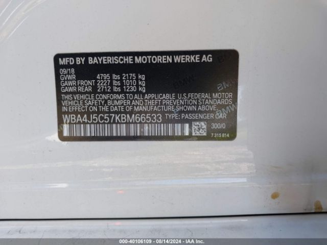 WBA4J5C57KBM66533 BMW 440i Gran Coupe
