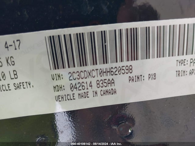 2C3CDXCT0HH620598 Dodge Charger R/t Rwd