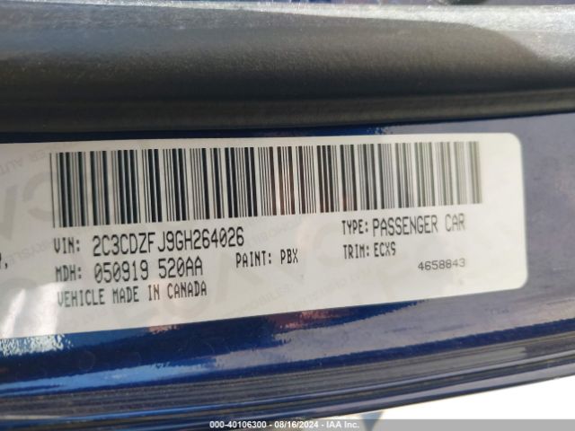 2C3CDZFJ9GH264026 Dodge Challenger 392 Hemi Scat Pack Shaker