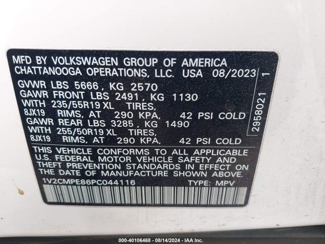 1V2CMPE86PC044116 Volkswagen ID.4 PRO