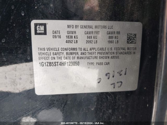 1G1ZB5ST4HF123050 Chevrolet MALIBU LS
