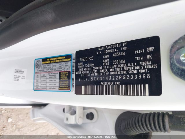 5XXG14J22PG203998 KIA K5 LXS