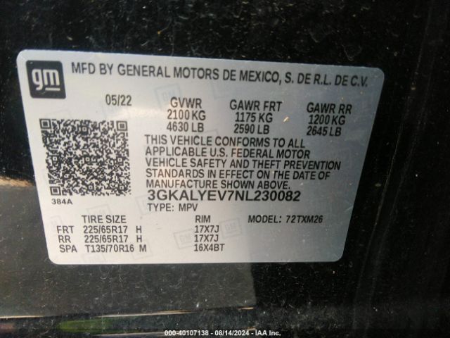 3GKALYEV7NL230082 GMC Terrain Awd At4